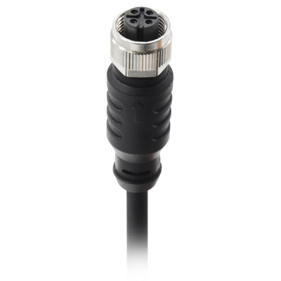 M12 A-coded 4pin straight female cable plug